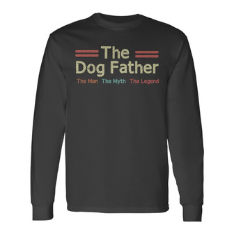 The Dog Father Personalized Long Sleeve Shirt - Gift for Dad - Thegiftio UK