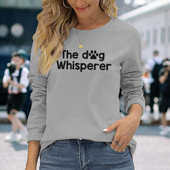 The Dog Whisperer Peeking Dog Custom Long Sleeve Shirt - Gift for Dogs - Thegiftio UK