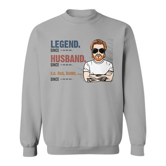 The Legend Dad Young Man Custom Sweatshirt - Gift for Dad - Thegiftio UK