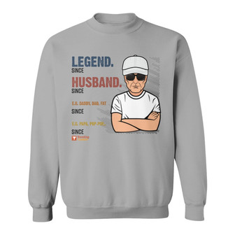 The Legend Grandpa Old Man Custom Sweatshirt - Birthday Gift - Thegiftio UK