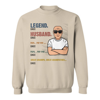 The Legend Great-Grandpa Custom Sweatshirt - Birthday Gift - Thegiftio UK