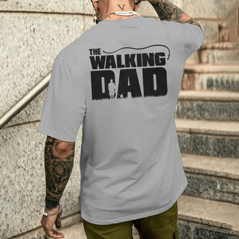 The Walking Dad Dog Custom Back Print T-Shirt - Perfect Gift for Dad - Thegiftio UK
