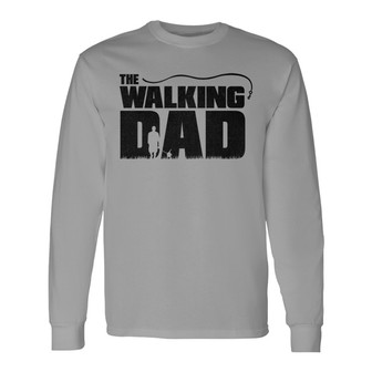 The Walking Dad Dog Custom Long Sleeve Shirt - Perfect Gift for Dad - Thegiftio UK