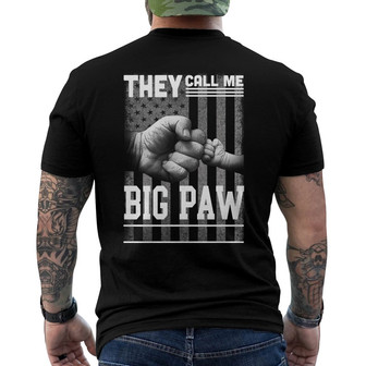 They Call Me Papa Nation Flag Custom Back Print T-Shirt - Gift for Dad - Thegiftio UK