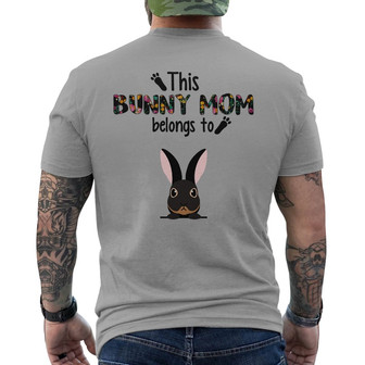 This Bunny Mom Belongs to Peeking Rabbits Custom Back Print T-Shirt - Thegiftio UK