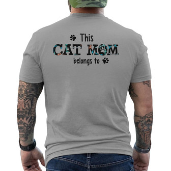 This Cat Mom Belongs To Walking Cat Custom Back Print T-Shirt - Gift - Thegiftio UK