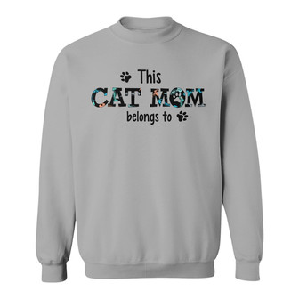 This Cat Mom Belongs To Walking Cat Custom Sweatshirt - Gift - Thegiftio UK