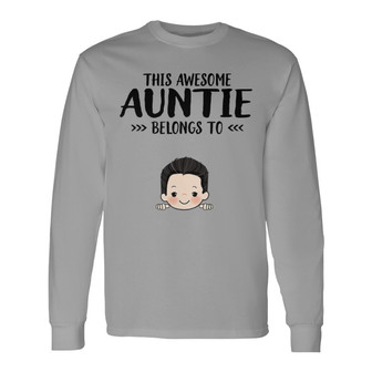 This Daddy Grandpa Belongs To Peeking Kids Custom Long Sleeve Shirt - Thegiftio UK
