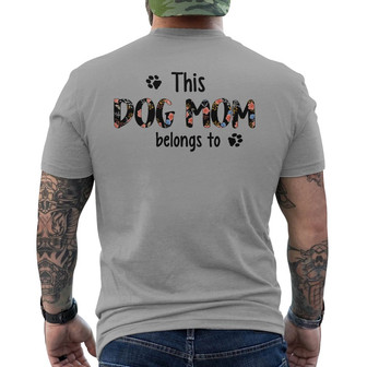 This Dog Mom Belongs To Peeking Dog Custom Back Print T-Shirt - Thegiftio UK
