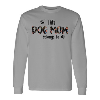 This Dog Mom Belongs To Peeking Dog Custom Long Sleeve Shirt - Thegiftio UK