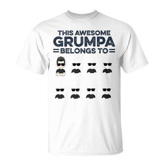 This Grumpa Belongs To Custom T-Shirt - Gift for Grandpa - Thegiftio UK