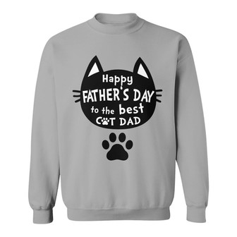 To The Best Cat Dad Cat Face Custom Sweatshirt - Gift for Dad - Thegiftio UK