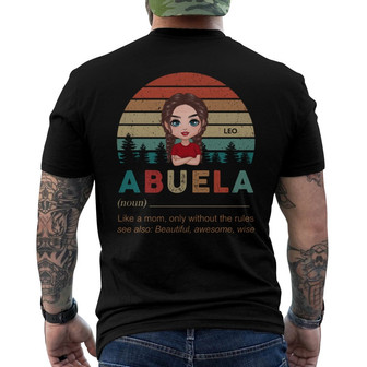 Vintage Grandma Definition Doll Woman Custom Back Print T-Shirt - Gift - Thegiftio UK