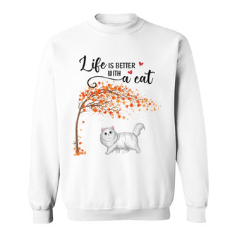 Walking Cats Under Tree Custom Sweatshirt - Gift for Cat Lovers - Thegiftio UK