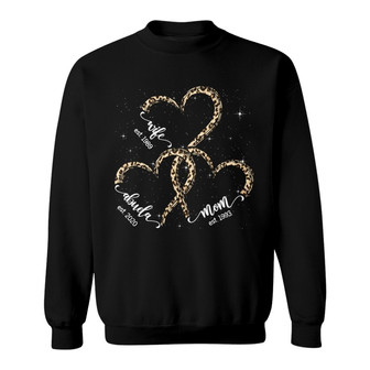 Wife Mom Grandma Hearts Personalized Sweatshirt - Gift for Mom - Thegiftio UK