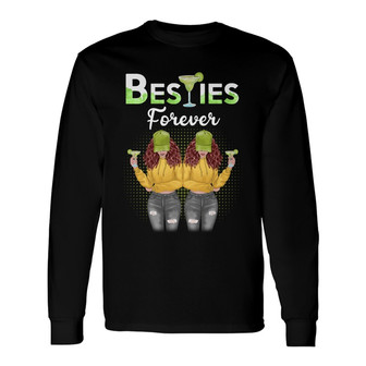 Wine Modern Besties Custom Long Sleeve Shirt - Gift for Family - Thegiftio UK
