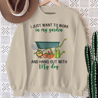 Work In Garden And Hang Out With Dogs Custom Sweatshirt - Gift - Thegiftio UK