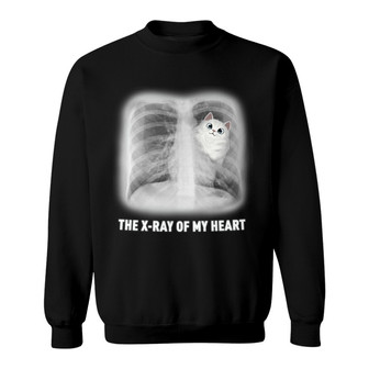 Xray Of My Heart Fluffy Cat Custom Sweatshirt - Cat Lovers Gift - Thegiftio UK