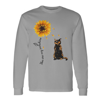 You Are My Sunshine Standing Cats Custom Long Sleeve Shirt - Thegiftio UK