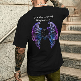 Your Wings We're Ready Sparkling Custom Back Print T-Shirt - Gift - Thegiftio UK