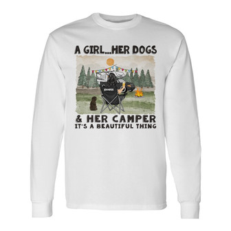 A Girl And Her Dogs Beautiful Thing Custom Long Sleeve Shirt - Gift - Thegiftio UK