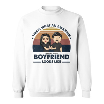 An Amazing Wife Husband Looks Like Custom Sweatshirt - Thegiftio UK