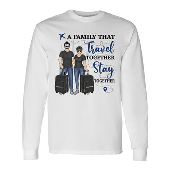 And So The Adventure Begins Custom Long Sleeve Shirt - Traveling Gift - Thegiftio UK