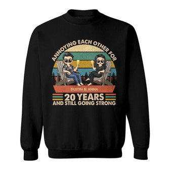 Annoying Each Other Chibi Retro Custom Sweatshirt - Thegiftio UK