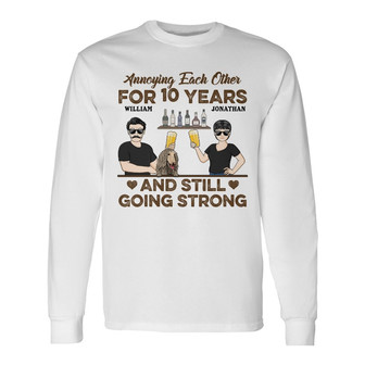 Annoying Each Other Custom Long Sleeve Shirt - Gift for Dog Lovers - Thegiftio UK