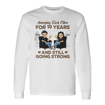 Annoying Each Other Personalized Long Sleeve Shirt - Gift for Couples - Thegiftio UK