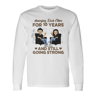 Annoying Each Other Personalized Long Sleeve Shirt - Gift for Couples - Thegiftio UK