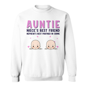 Aunt Best Friend And Partner In Crime Custom Sweatshirt - Thegiftio UK