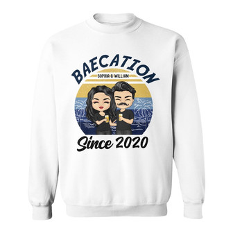 Baecation Personalized Sweatshirt - Gift for Beach Couple - Thegiftio UK