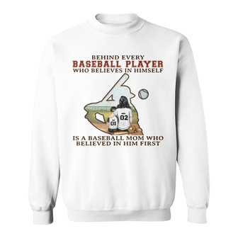 Baseball Mom Behind Every Player Custom Sweatshirt - Thegiftio UK