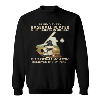 Baseball Mom Behind Every Player Custom Sweatshirt - Thegiftio UK