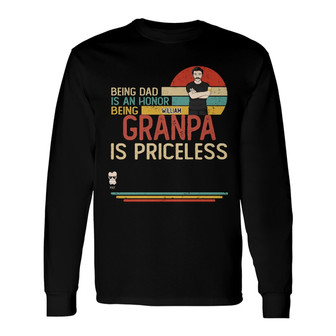 Being Dad Is An Honor Personalized Long Sleeve Shirt - Gift for Father - Thegiftio UK