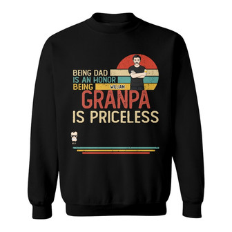 Being Dad Is An Honor Personalized Sweatshirt - Gift for Father - Thegiftio UK
