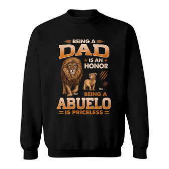 Being Papa Priceless Lion Custom Sweatshirt - Gift for Grandpa - Thegiftio UK