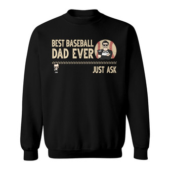 Best Baseball Dad Ever Custom Sweatshirt - Gift for Father - Thegiftio UK