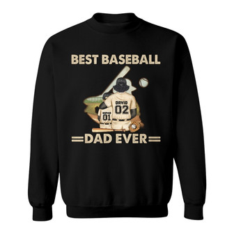 Best Baseball Dad Ever Personalized Sweatshirt - Father Gift - Thegiftio UK