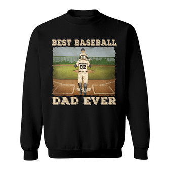 Best Baseball Dad Ever Personalized Sweatshirt - Father's Gift - Thegiftio UK