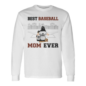 Best Baseball Mom Ever Personalized Long Sleeve Shirt - Mother Gift - Thegiftio UK