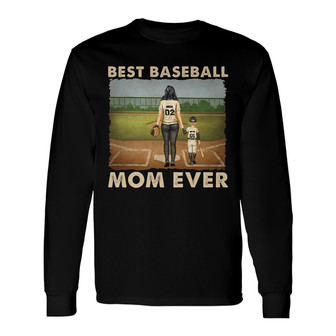 Best Baseball Mom Ever Personalized Long Sleeve Shirt - Mother's Gift - Thegiftio UK
