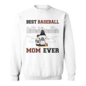 Best Baseball Mom Ever Personalized Sweatshirt - Mother Gift - Thegiftio UK