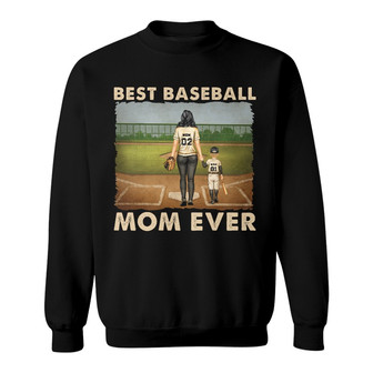 Best Baseball Mom Ever Personalized Sweatshirt - Mother's Gift - Thegiftio UK