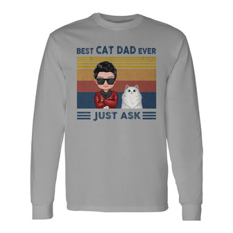 Best Cat Dad Doll Man Fluffy Cat Retro Custom Shirt - Thegiftio UK