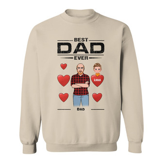 Best Dad Ever Man Standing Custom Sweatshirt - Gift for Dad - Thegiftio UK