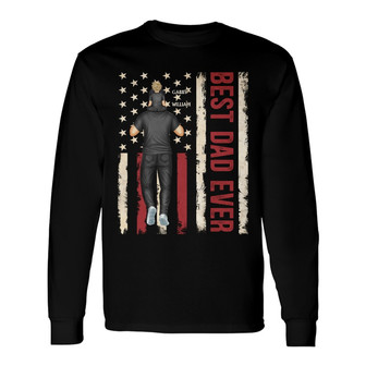 Best Dad Ever Personalized Long Sleeve Shirt - Birthday Gift - Thegiftio UK