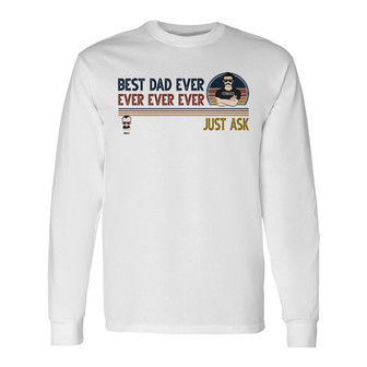 Best Dad Ever Personalized Long Sleeve Shirt - Gift for Father - Thegiftio UK