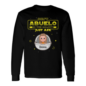 Best Dad Grandpa Uncle In the Galaxy Custom Long Sleeve Shirt - Gift - Thegiftio UK